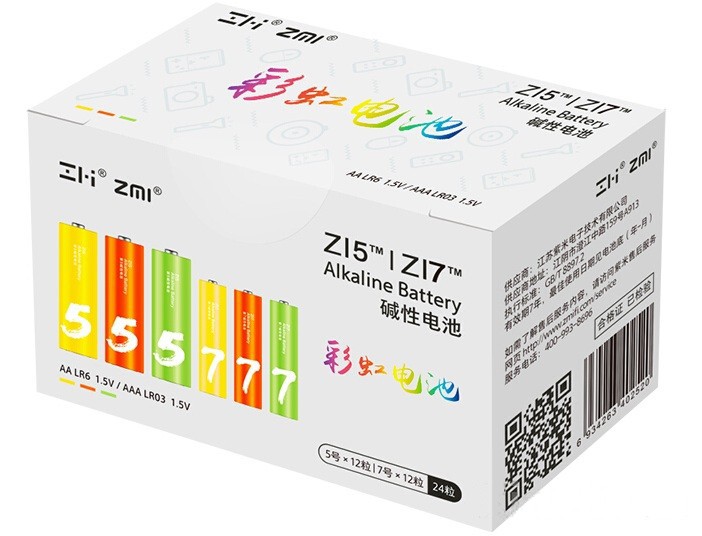 Характеристики батарейки Xiaomi Zmi AA LR6/AAA LR03 (AAA 12pcs AA 12pcs)