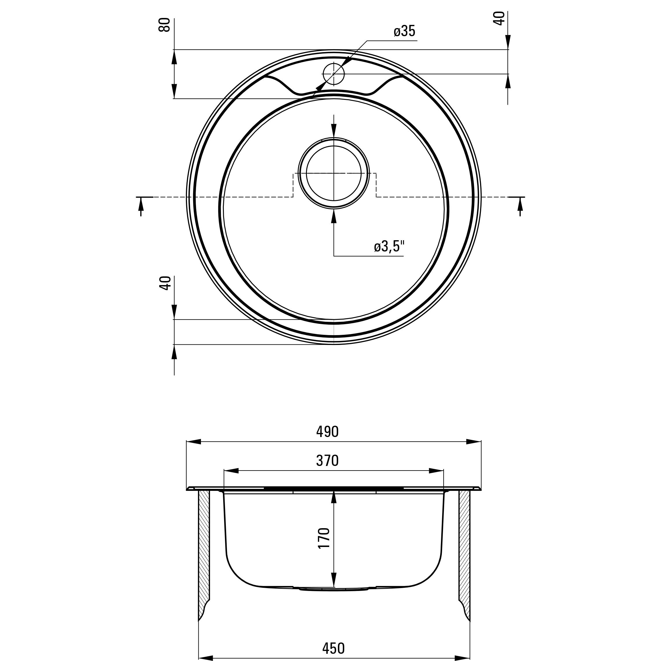 Deante Twist ZHC_0813 + змішувач BYU_060M (ZHCA0813) Габаритні розміри