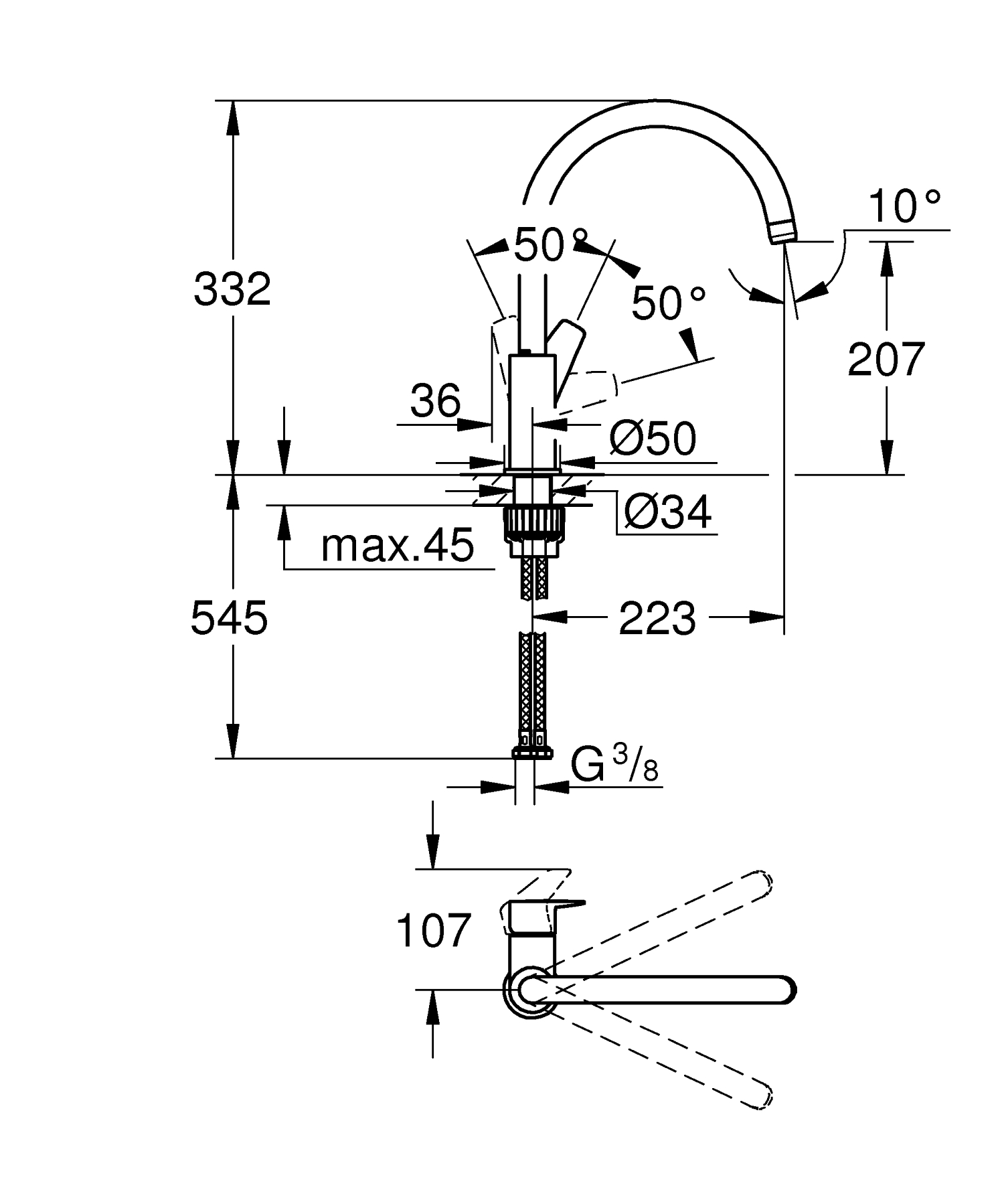 Смеситель для умывальника Grohe QuickFix Start Edge 30529001 отзывы - изображения 5