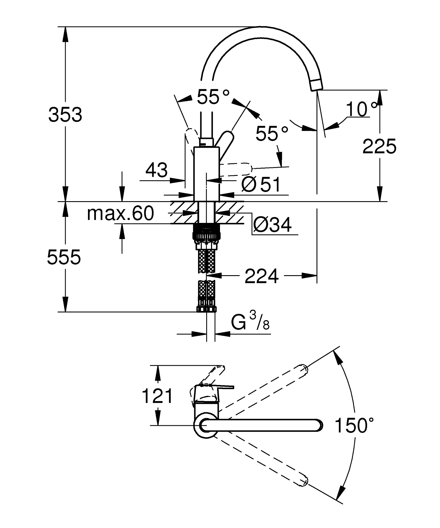 продаємо Grohe QuickFix Get 31494001 в Україні - фото 4