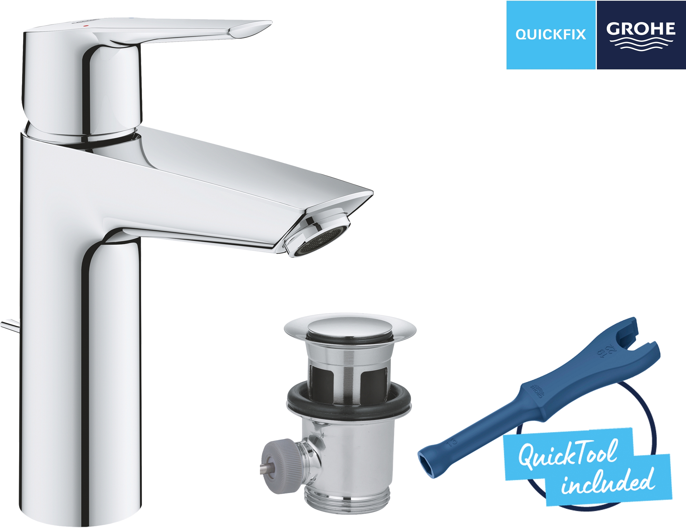 Набор смесителей Grohe QuickFix Start&Vitalio Start 250 Cube UA202305RM отзывы - изображения 5