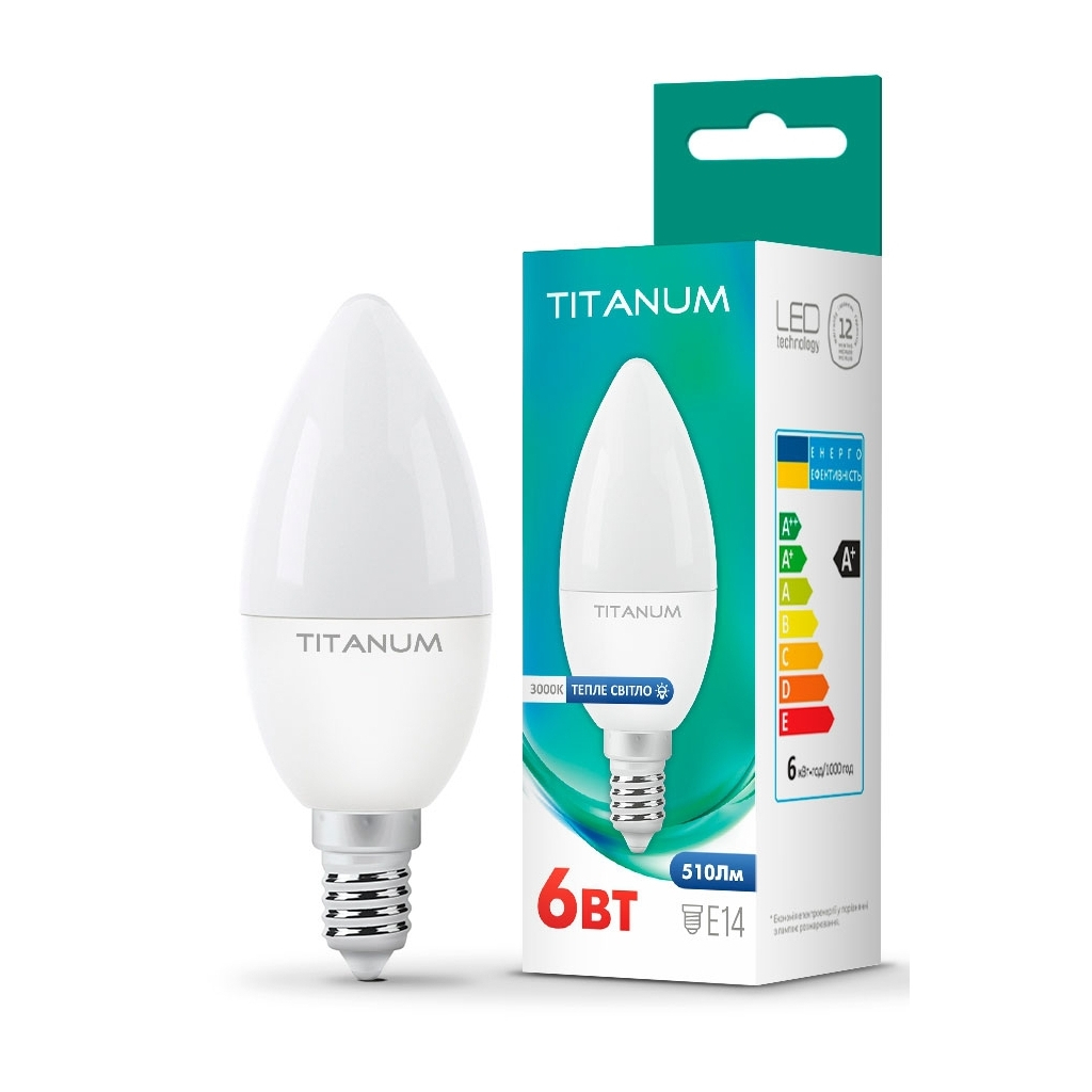 TITANUM C37 6W E14 3000K (TLC3706143)