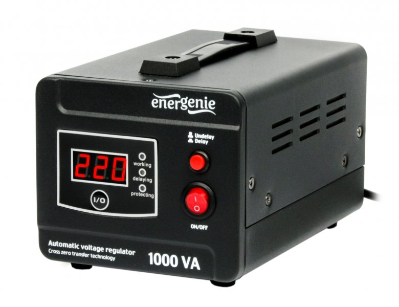 Стабілізатор із захистом від короткого замикання EnerGenie EG-AVR-D1000-01