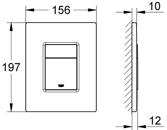 Grohe Even 38966000 Габаритные размеры