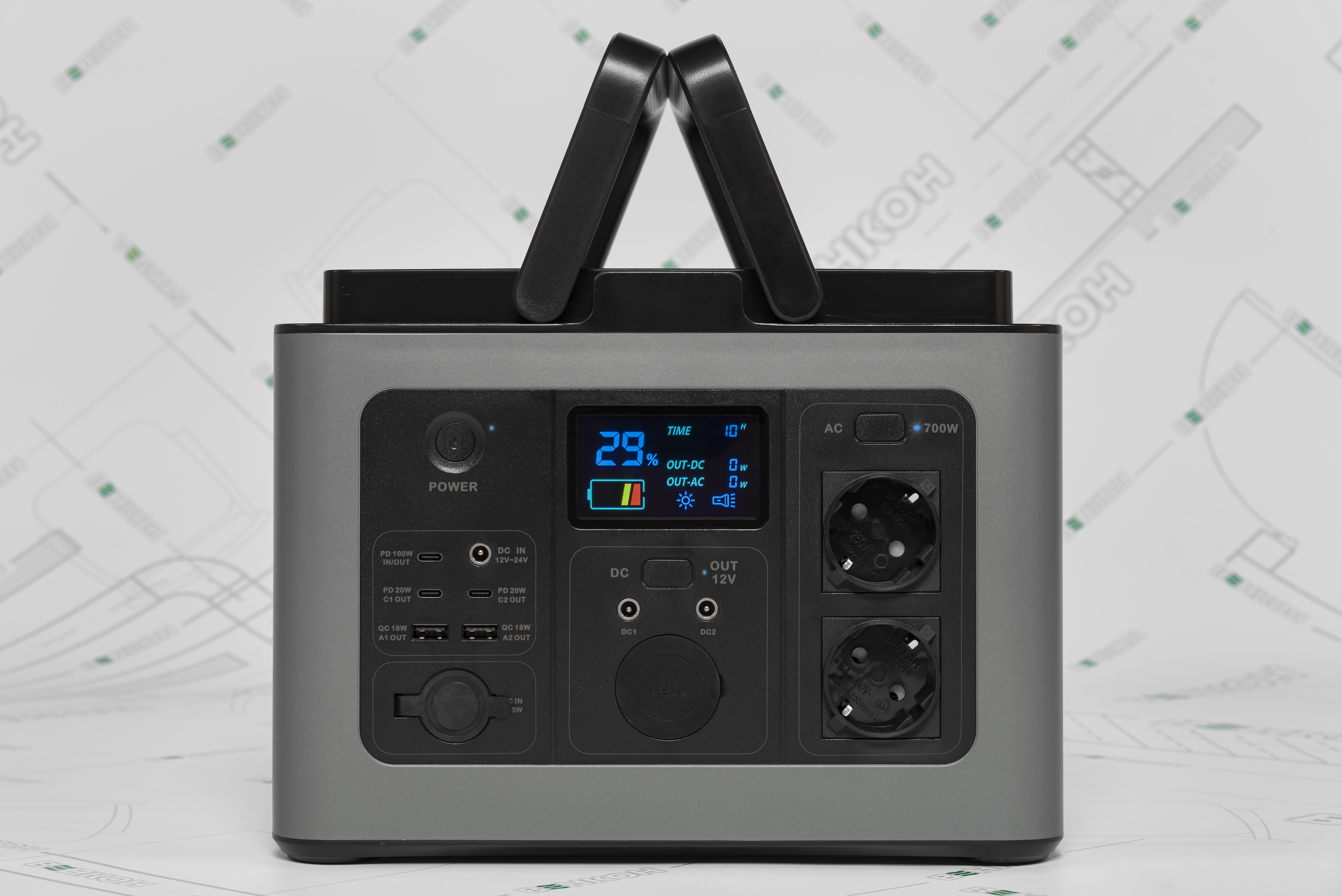 Портативная зарядная станция LogicPower Charger MPPT 700 Pro цена 17719.00 грн - фотография 2