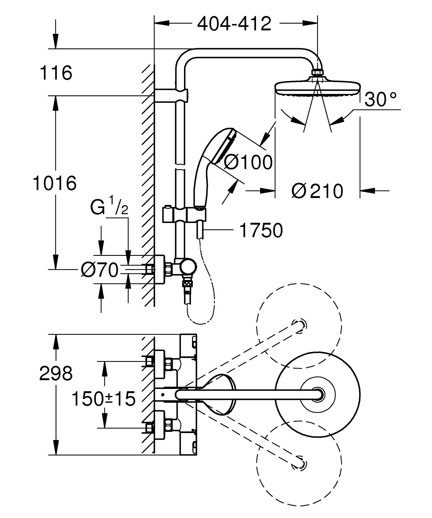 Душевой набор Grohe Vitalio Start Shower System 27960001 инструкция - изображение 6