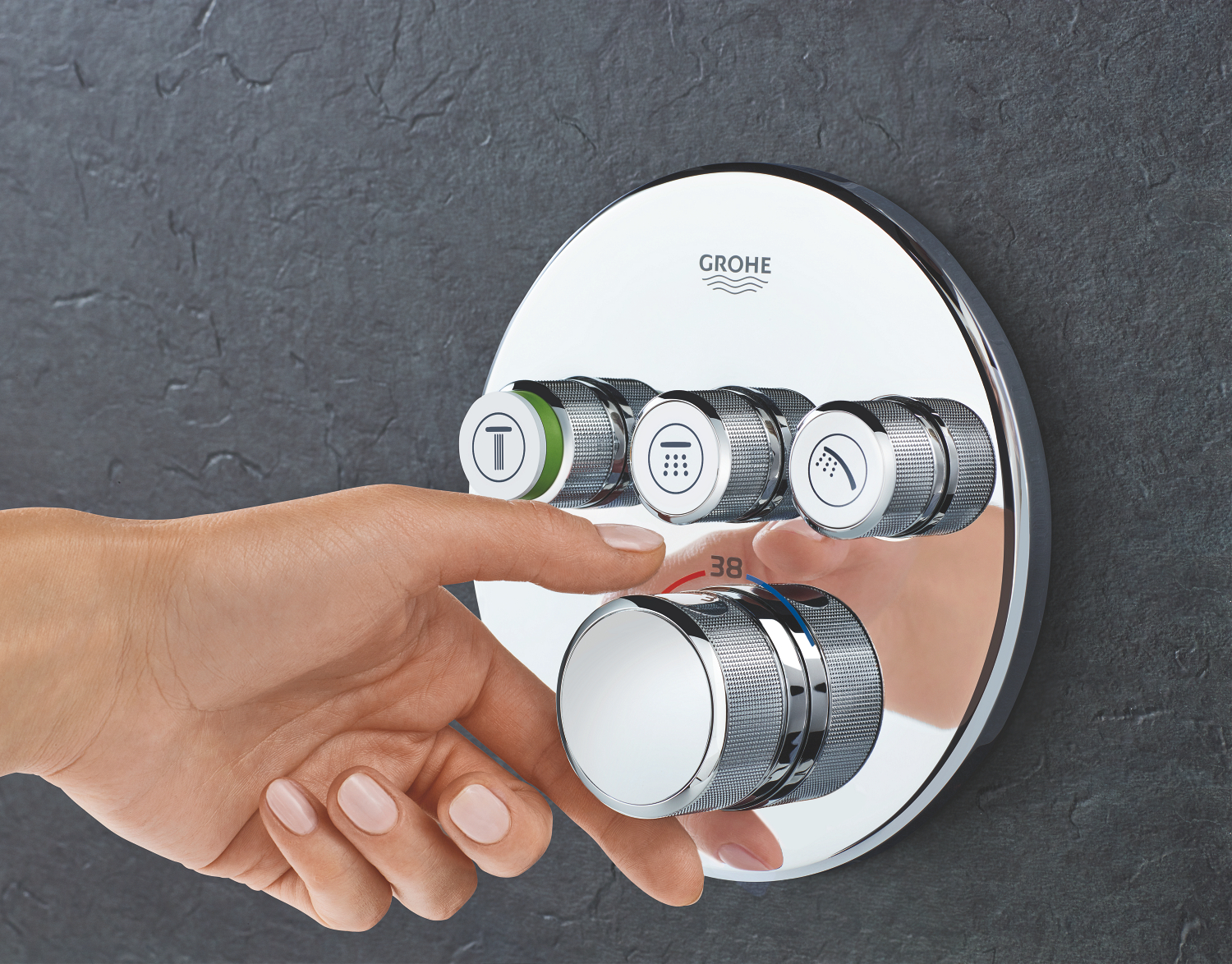 Душова система Grohe QuickFix Grohtherm SmartControl&Vitalio Start 250 Round UA202801R3 зовнішній вигляд - фото 9