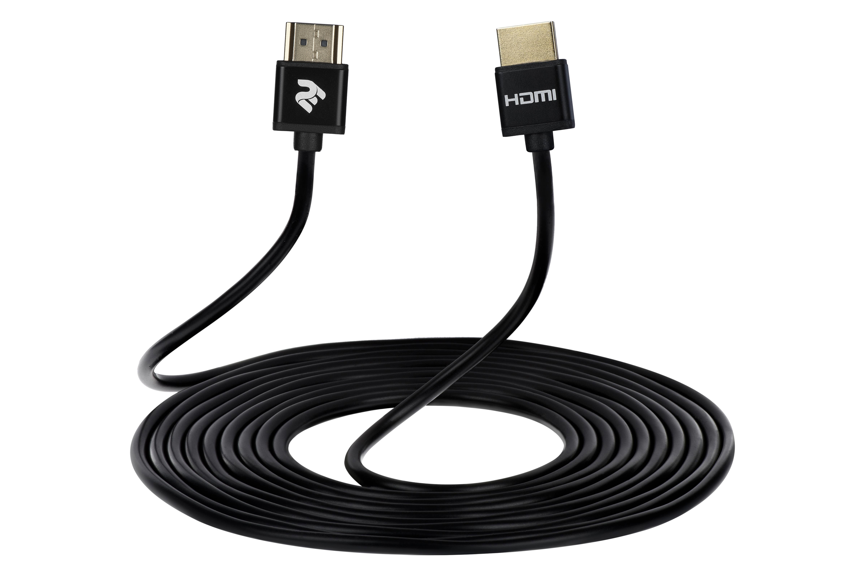 в продажу Кабель мультимедійний 2E HDMI 2.0 (AM/AM) Slim High Speed Alumium 2m Black - фото 3