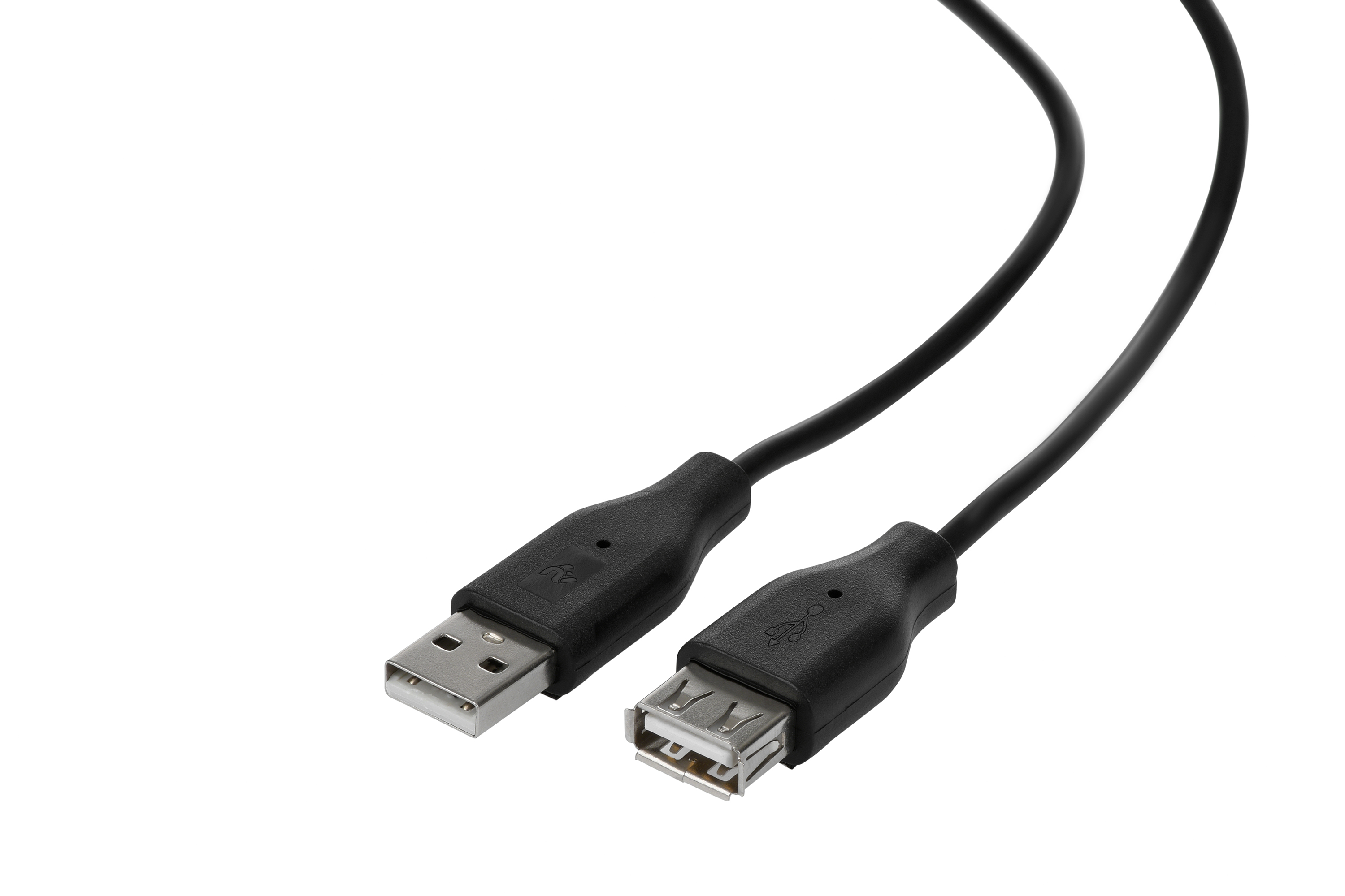 Кабель 2E USB 2.0 (AM/AF) 1.8м, Black цена 159.00 грн - фотография 2
