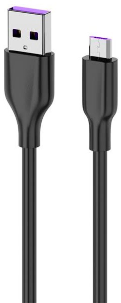 Кабель 2E USB-A - microUSB Glow 1m black в интернет-магазине, главное фото