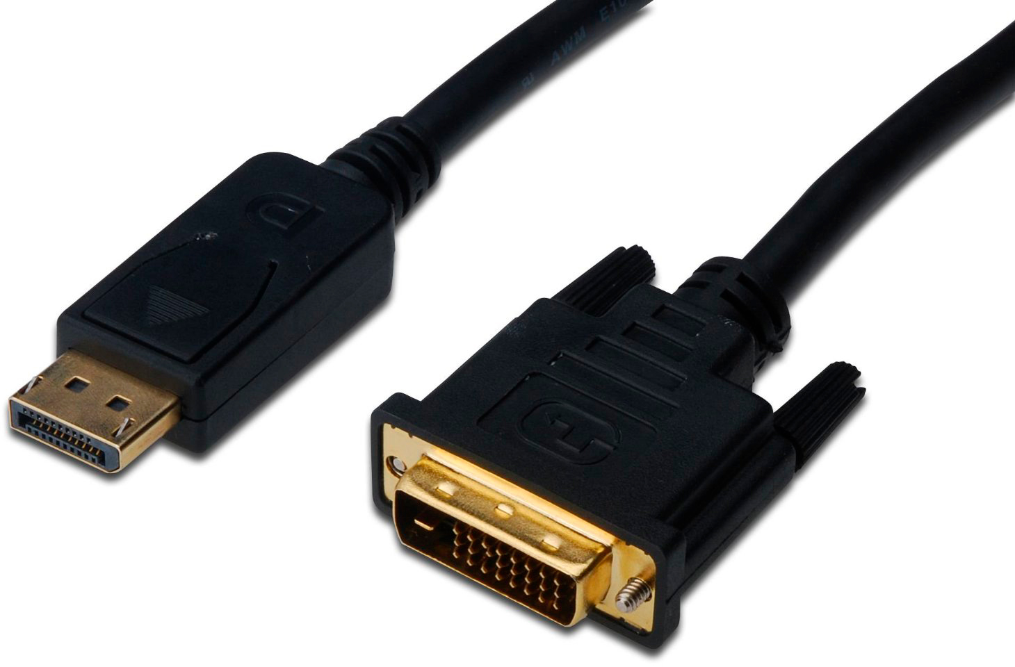 Кабель мультимедийный Digitus DisplayPort to DVI-D (AM/AM) 2m, black в интернет-магазине, главное фото