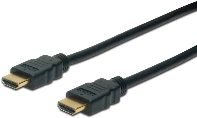 Кабель мультимедійний Digitus HDMI High speed + Ethernet (AM/AM) 5m, black