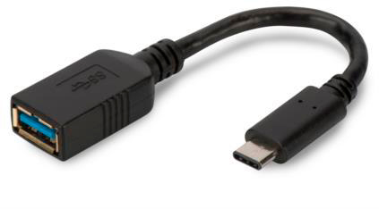 Дата кабель OTG Digitus USB 3.0 (AF/Type-C) OTG 0.15m в інтернет-магазині, головне фото