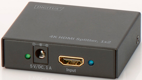 Адаптер Digitus HDMI (INx1 - OUTx2), 4K