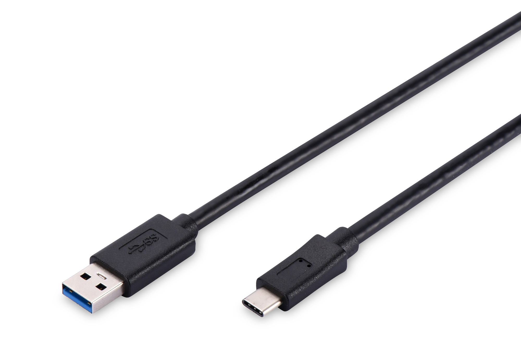 Кабель Digitus USB 3.0 (AM/Type-C) 1.0m, black ціна 282 грн - фотографія 2