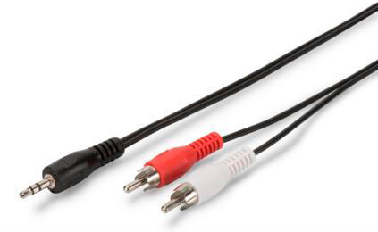 Аудіо-кабель Digitus Stereo Cable (jack 3.5мм-M/RCA-Mx2) [Stereo Cable 2.5m (jack 3.5mm-M/RCA-Mx2)] в Житомирі