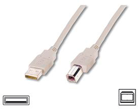 Кабель Digitus USB 2.0 (AM/BM) [AK-300102-018-E]