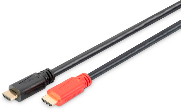 Кабель мультимедійний Digitus HDMI UHD 4K, w/Ethernet/Amplifier, type A M/M [10 m (AK-330118-100-S)]