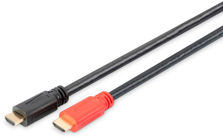 Кабель мультимедийный Digitus HDMI High speed з підсилювачем (AM/AM) 15m, black