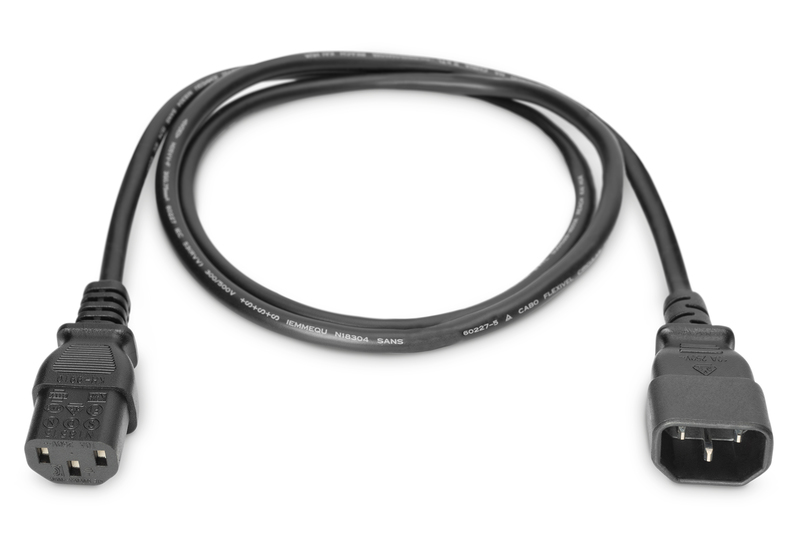 Силовой кабель Digitus C14-C13 M/F, 1.2m, 0.75qmm, black характеристики - фотография 7