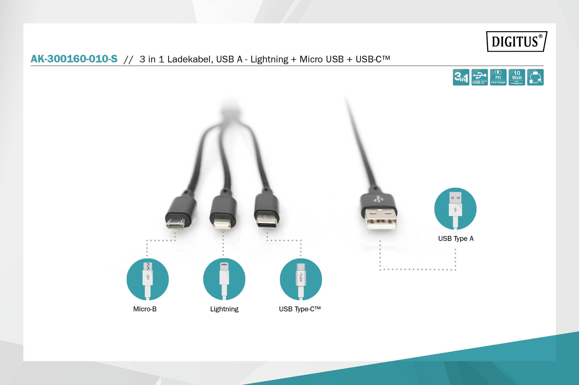 Кабель Digitus 3-in-1 Charger Cable обзор - фото 8