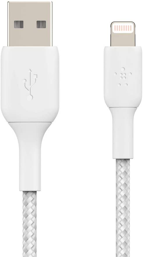 Кабель Belkin USB-A - Lightning, BRAIDED [2m, white] цена 912.00 грн - фотография 2