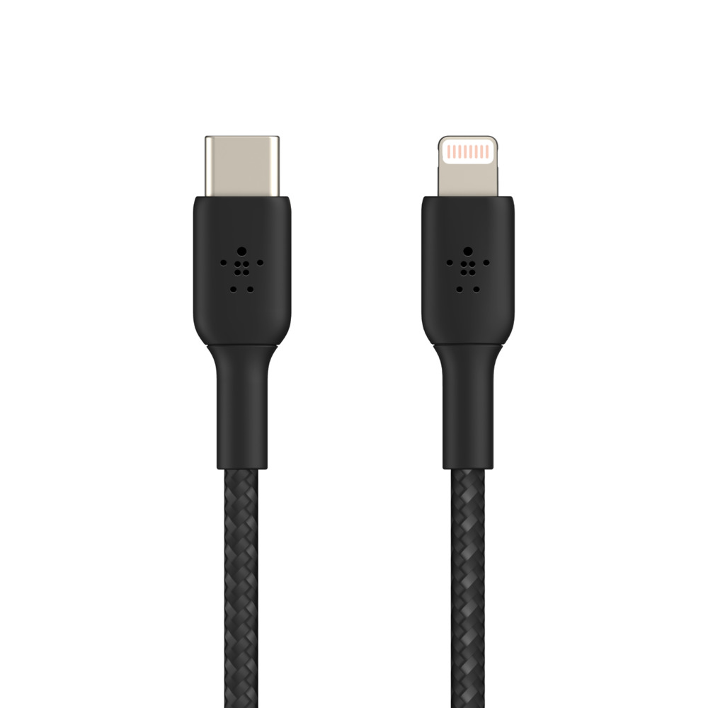 Кабель Belkin USB-С - Lightning, BRAIDED [1m, black] ціна 888.00 грн - фотографія 2