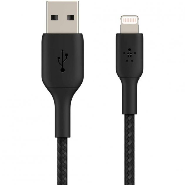 Belkin USB-A - Lightning, BRAIDED, 2m, black