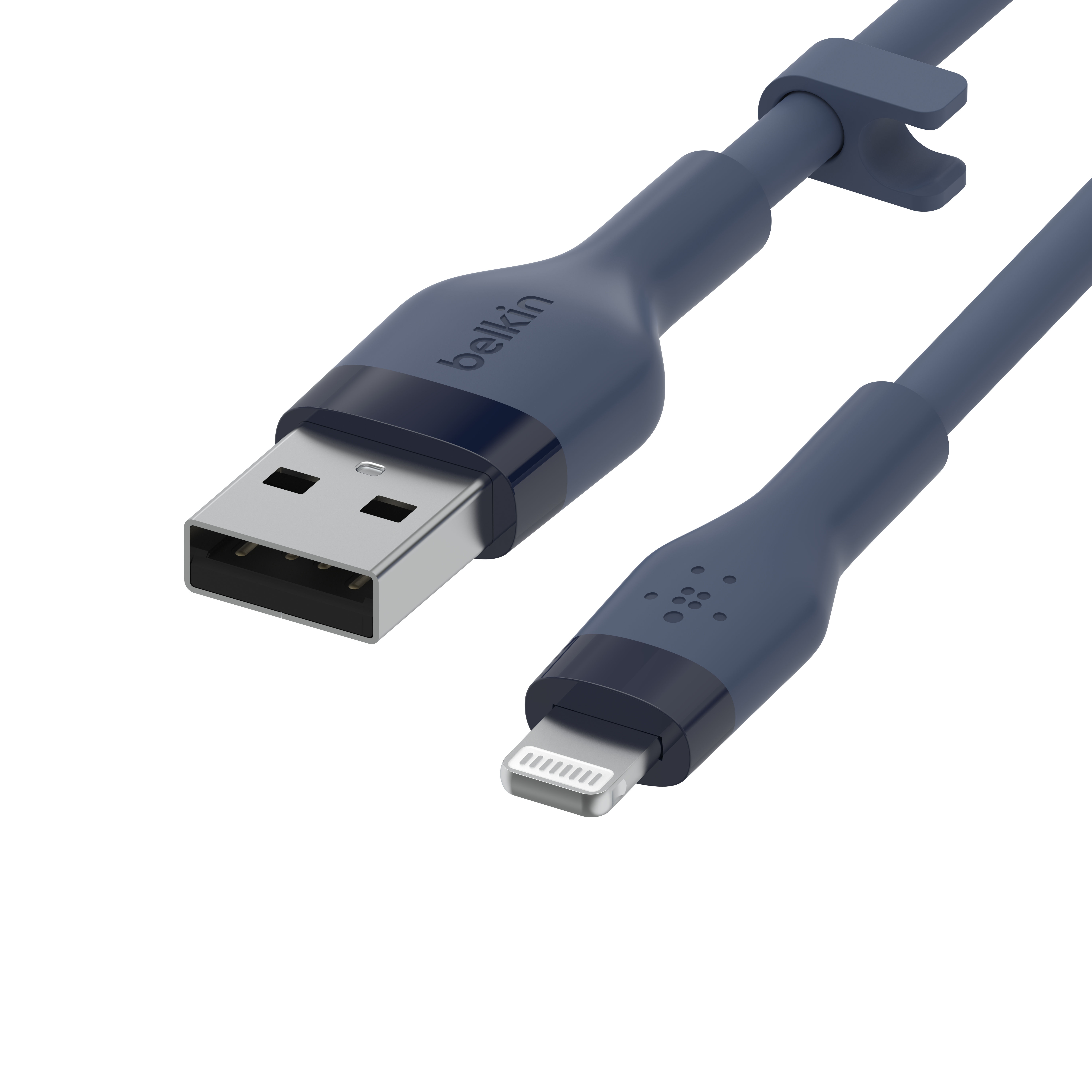 параметры Кабель Belkin USB-A - Lightning силіконовий, з кліпсою, 1м, синій - фотография 21