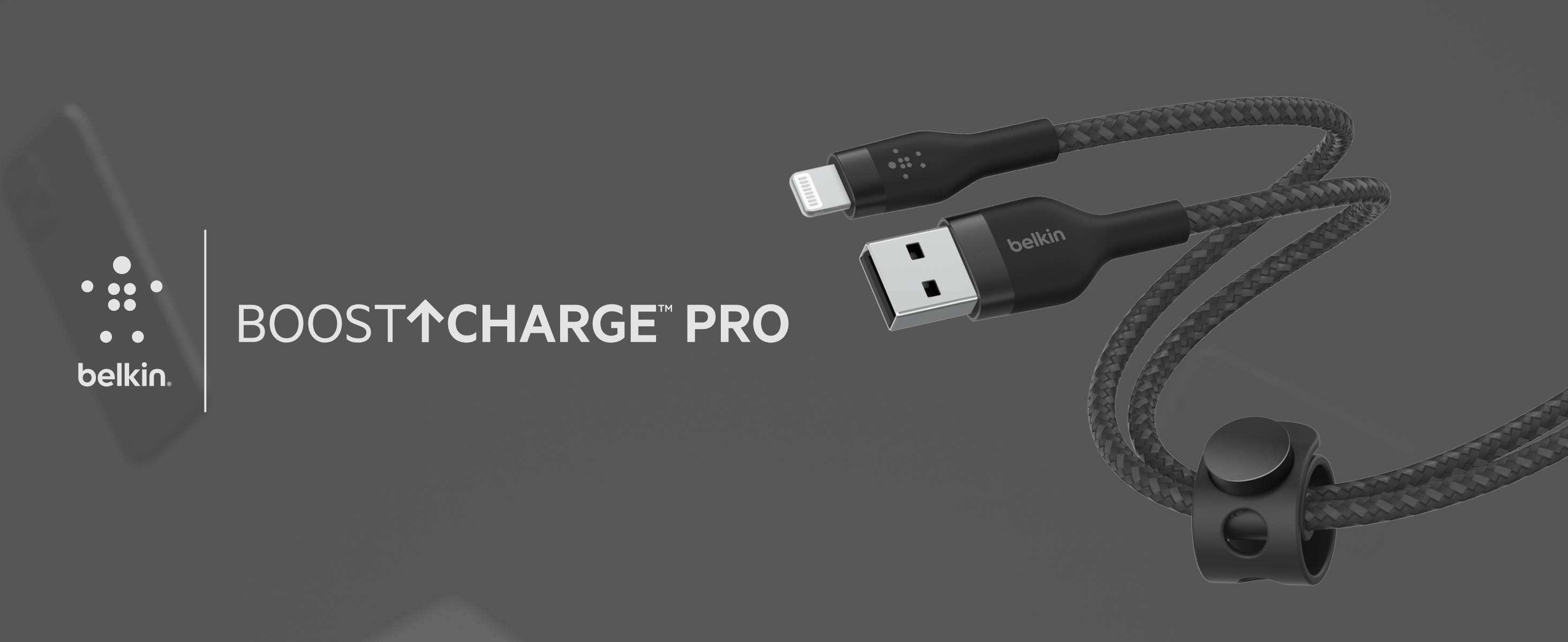 Кабель Belkin USB-A - Lightning плетений, силіконовий, з ремінцем на магніті, 1м, чорний - фото 30