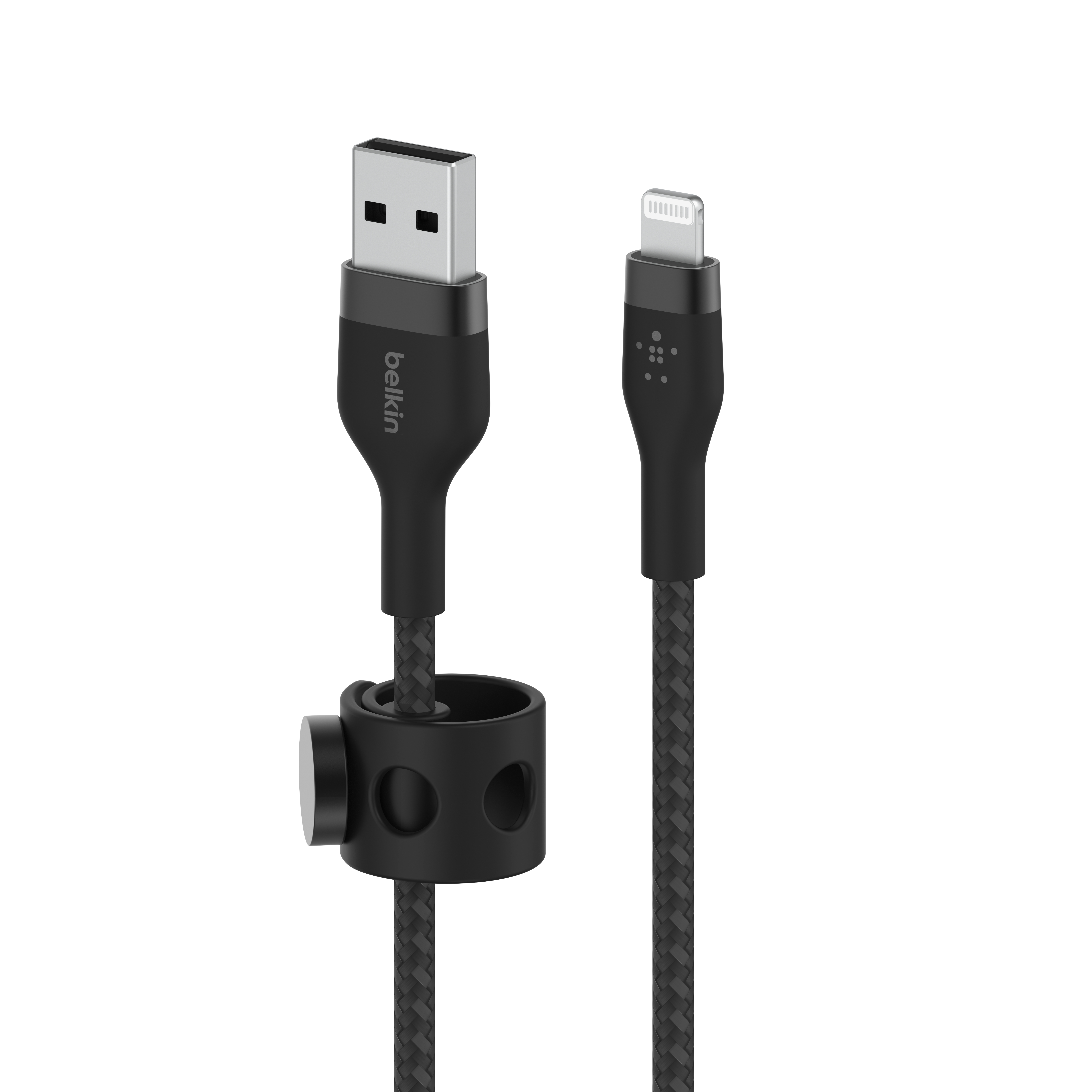 Кабель Belkin USB-A - Lightning плетений, силіконовий, з ремінцем на магніті, 1м, чорний инструкция - изображение 6