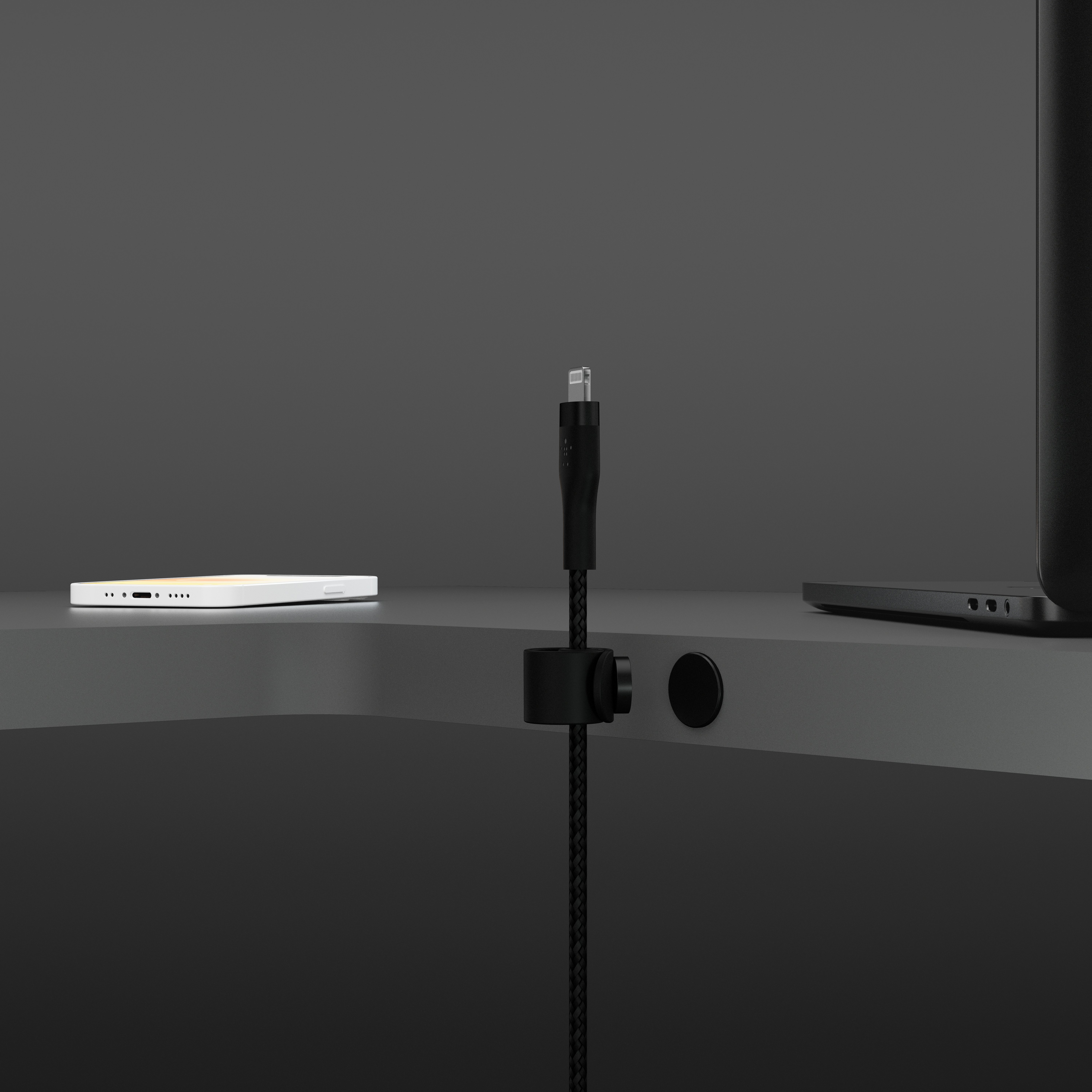 Кабель Belkin USB-A - Lightning плетений, силіконовий, з ремінцем на магніті, 1м, чорний обзор - фото 8