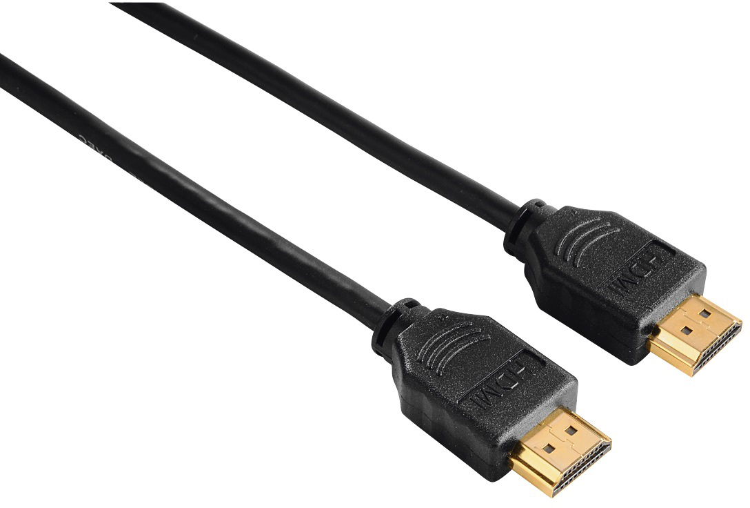Кабель мультимедійний Hama HDMI - HDMI Ethernet Gold 1.5 m Black
