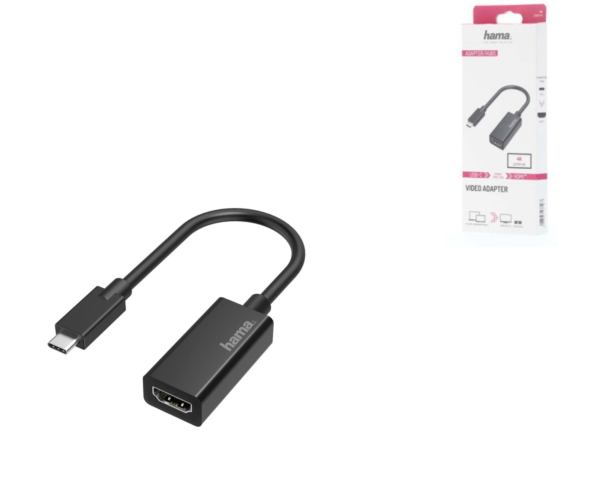 Перехідник Hama USB C - HDMI Ultra HD 4K Black ціна 599 грн - фотографія 2
