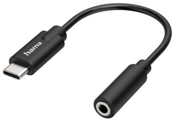 Перехідник Hama USB-C / Stereo Jack 3.5мм Black
