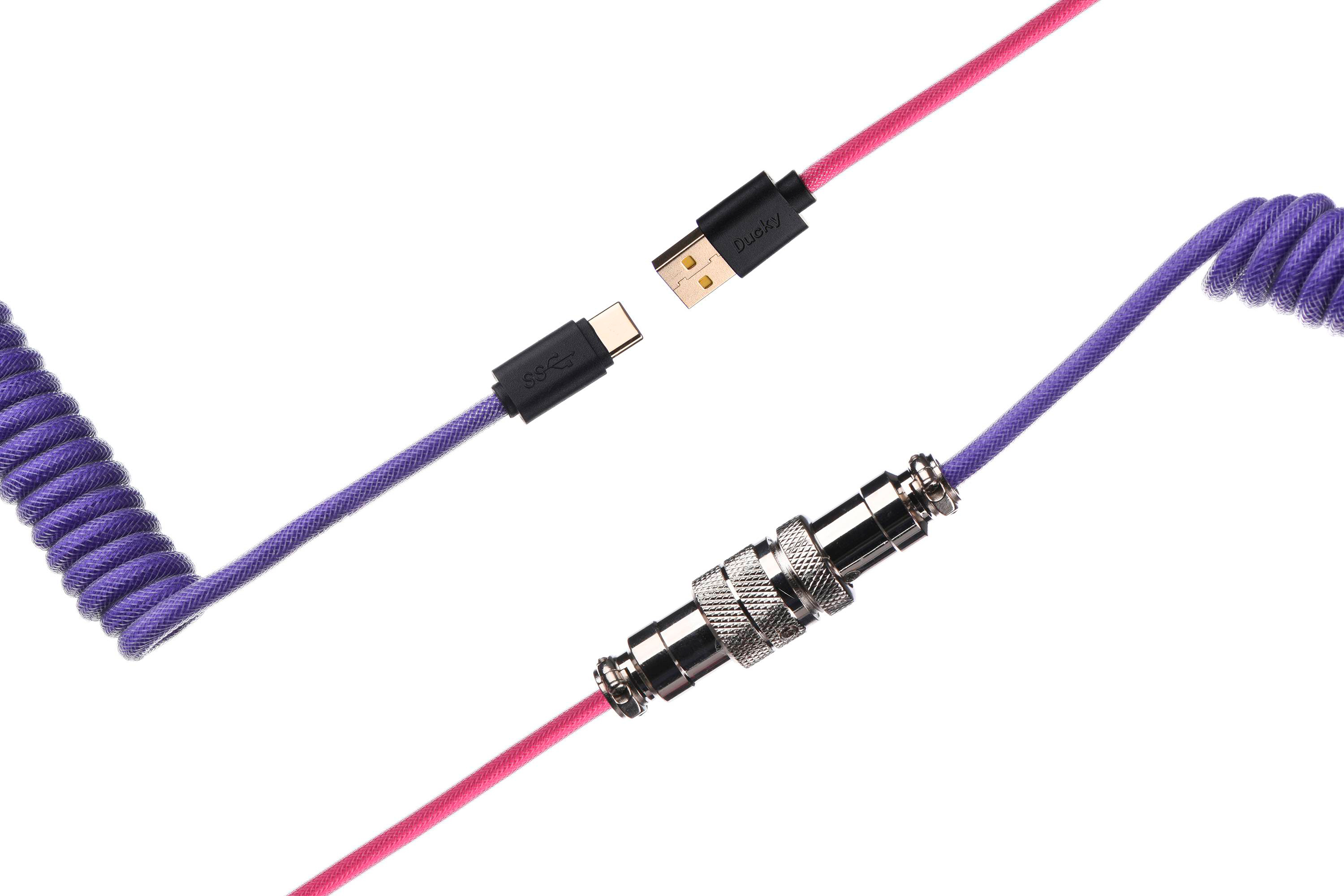 Характеристики кабель Ducky Premicord Joker, USB Type-A to Type-C, Purpule
