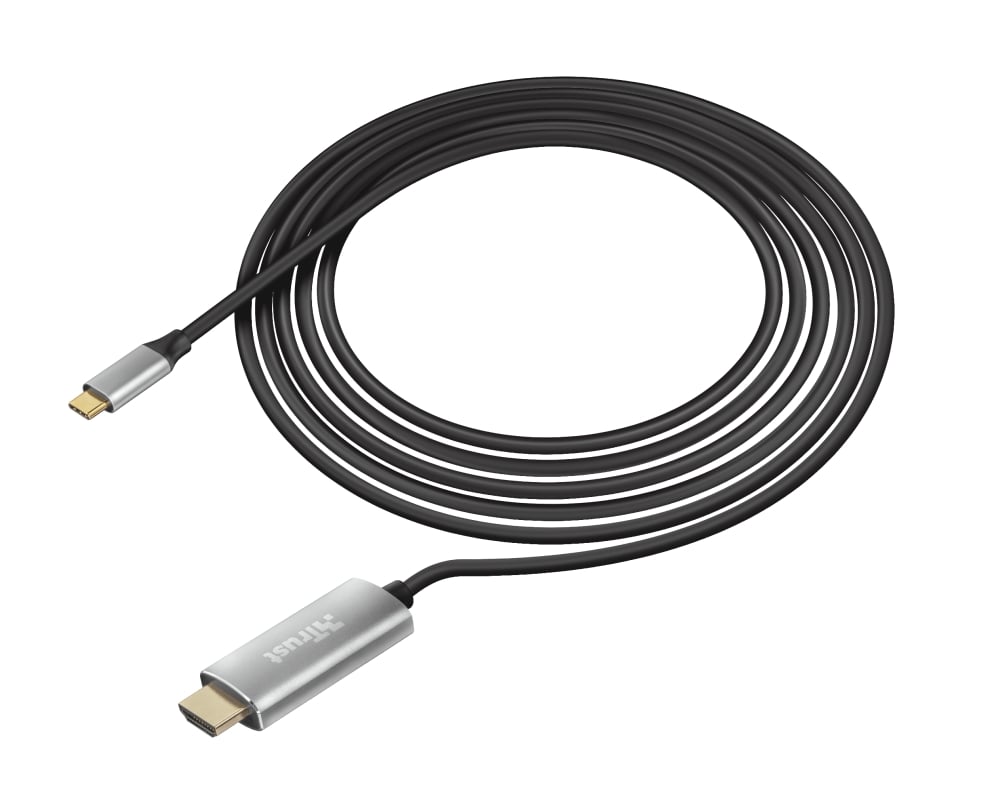 Кабель мультимедійний Trust Calyx USB-C to HDMI 1.8м BLACK ціна 999.00 грн - фотографія 2