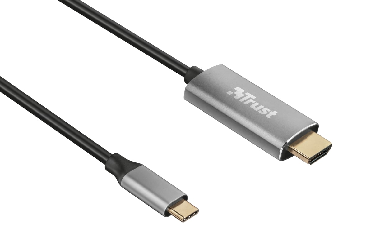 в продажу Кабель мультимедійний Trust Calyx USB-C to HDMI 1.8м BLACK - фото 3