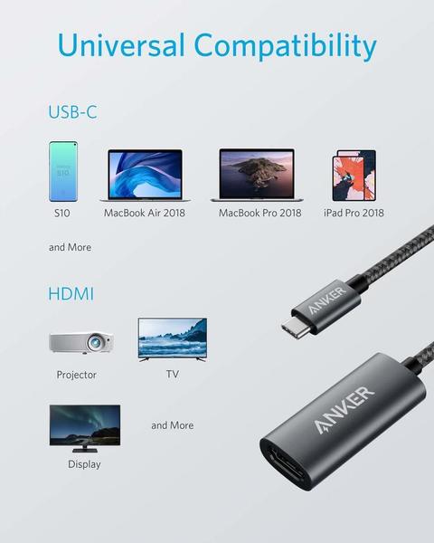 продаємо Anker USB-C - HDMI Adapter (Gray) в Україні - фото 4