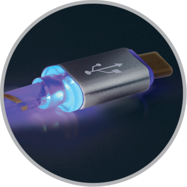 в продажу Кабель Defender ACH03-03LT USB(AM)-Lightning GrayLED Backlight 1m - фото 3