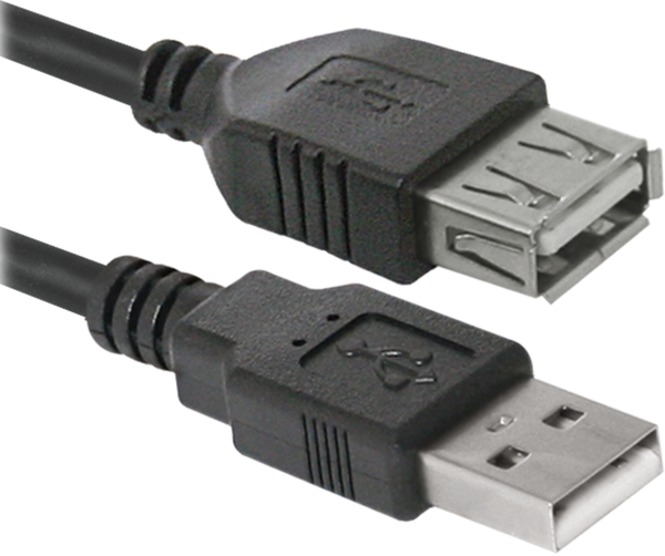 ᐉ Кабель Defender USB02-06 USB2.0 AM-AF, 1.8м, пакет (87456) купить по ...