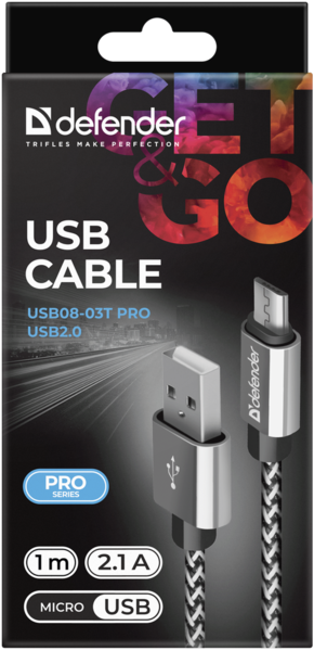 продаём Defender USB08-03T PRO USB2.0,AM-MicroBM White, 1m (87803) в Украине - фото 4