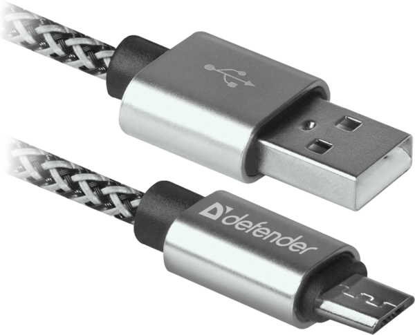 Кабель Defender USB08-03T PRO USB2.0,AM-MicroBM White, 1m (87803) в интернет-магазине, главное фото