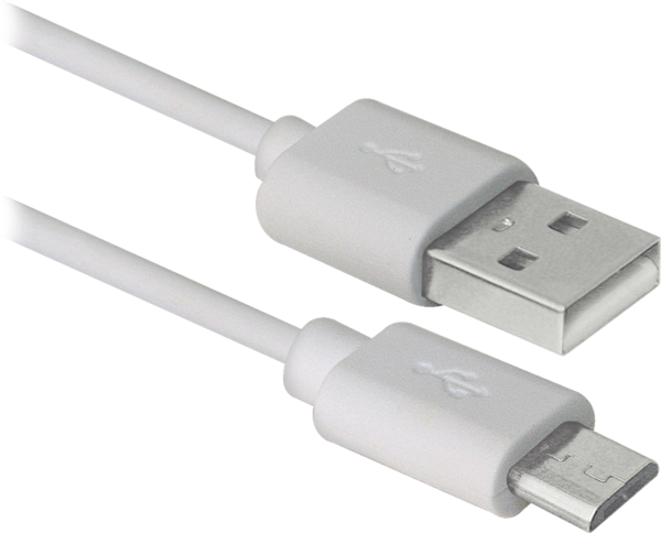Кабель Defender USB08-10BH USB(AM)-MicroBM White 3m (87468) в інтернет-магазині, головне фото