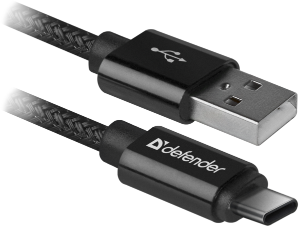 Кабель Defender USB09-03T PRO USB2.0, AM-Type-C Black, 1m (87814) в интернет-магазине, главное фото