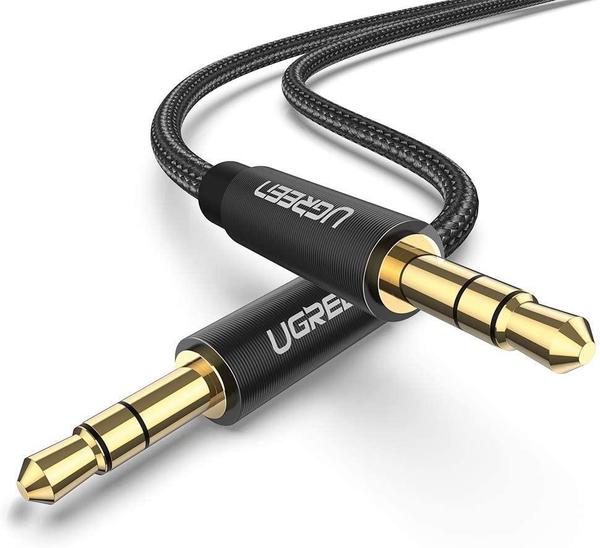 Аудіо-кабель Ugreen AV112 3.5mm M - 3.5mm M Cable 1m (Black) ціна 419 грн - фотографія 2