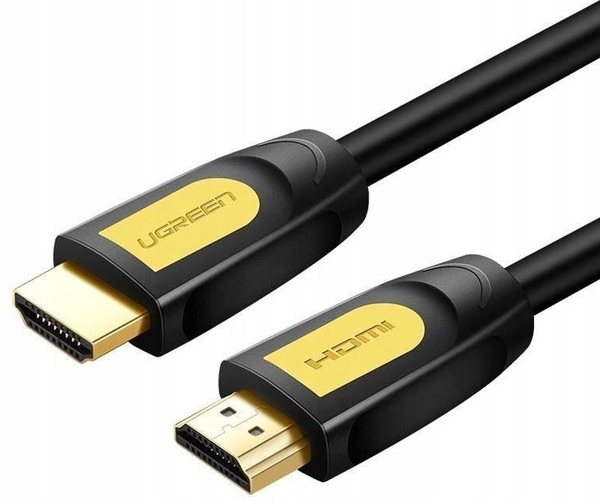 Кабель мультимедійний Ugreen HD101 HDMI Round Cable 3m (Yellow/Black)