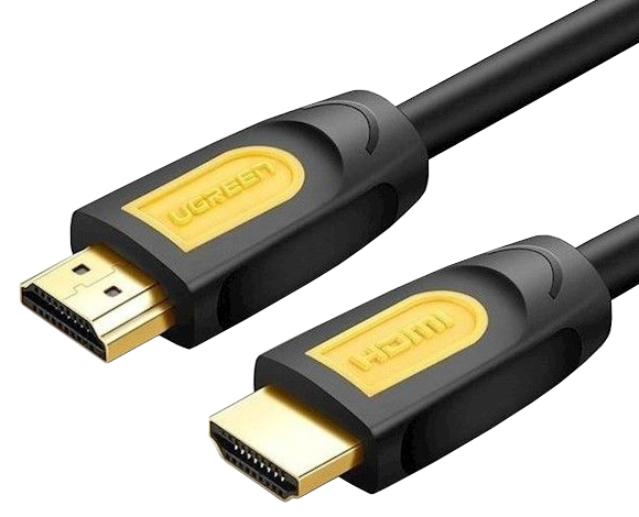 Кабель мультимедийный Ugreen HD101 HDMI Round Cable 1m (Yellow/Black)
