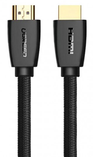 Кабель мультимедийный Ugreen HD118 High-End HDMI Cable Nylon Braid 3m (Black) цена 559 грн - фотография 2