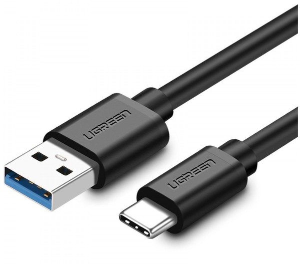 Кабель Ugreen US184 USB 3.0 - Type-C Cable 2м (Black) в інтернет-магазині, головне фото